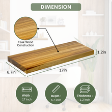 Load image into Gallery viewer, Teak Wood Floating Shelves