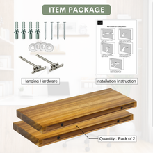 Load image into Gallery viewer, Teak Wood Floating Shelves