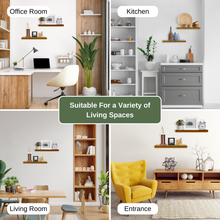 Load image into Gallery viewer, Teak Wood Floating Shelves