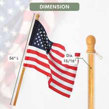 Load image into Gallery viewer, Wooden Flag Pole Plastic Sleeve
