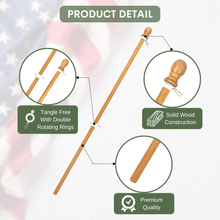 Load image into Gallery viewer, 56" Wooden Flag Pole For House