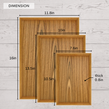 Load image into Gallery viewer, Teak Wood Serving Trays