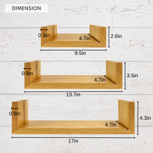 Load image into Gallery viewer, Solid Wood Floating Shelves