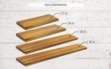 Load image into Gallery viewer, Teak Wood Floating Shelves