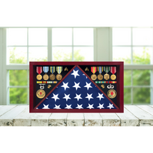 Load image into Gallery viewer, Large Military Flag Case Shadow Box
