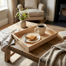 Load image into Gallery viewer, Teak Wood Serving Tray with Handles