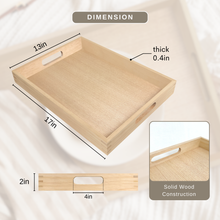 Load image into Gallery viewer, Teak Wood Serving Tray with Handles