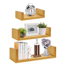 Load image into Gallery viewer, Solid Wood Floating Shelves