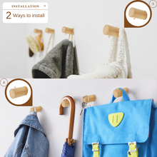 Load image into Gallery viewer, Wood Wall Hooks
