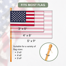 Load image into Gallery viewer, Wooden Flag Pole Plastic Sleeve
