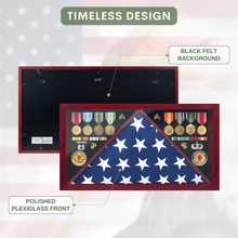 Load image into Gallery viewer, Large Military Flag Case Shadow Box
