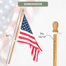 Load image into Gallery viewer, 56&quot; Wooden Flag Pole For House
