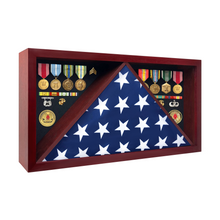 Load image into Gallery viewer, Large Military Flag Case Shadow Box
