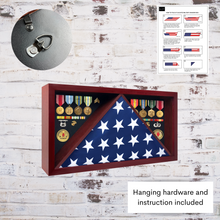 Load image into Gallery viewer, Large Military Flag Case Shadow Box

