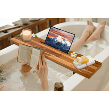 Load image into Gallery viewer, WOODEN BATH THUB TRAY
