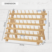 Load image into Gallery viewer, 2X60 Spools Wooden Thread Rack/Thread Holder Organizer
