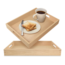 Load image into Gallery viewer, Teak Wood Serving Tray with Handles
