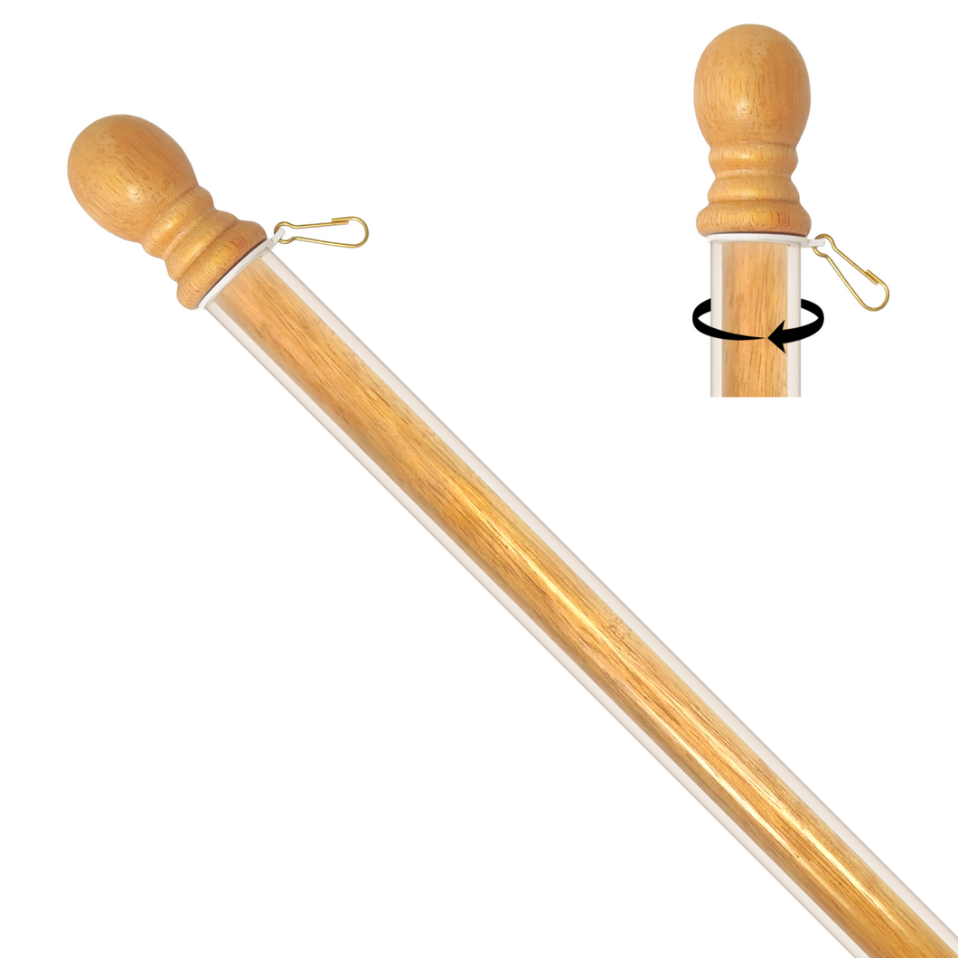 Wooden Flag Pole Plastic Sleeve